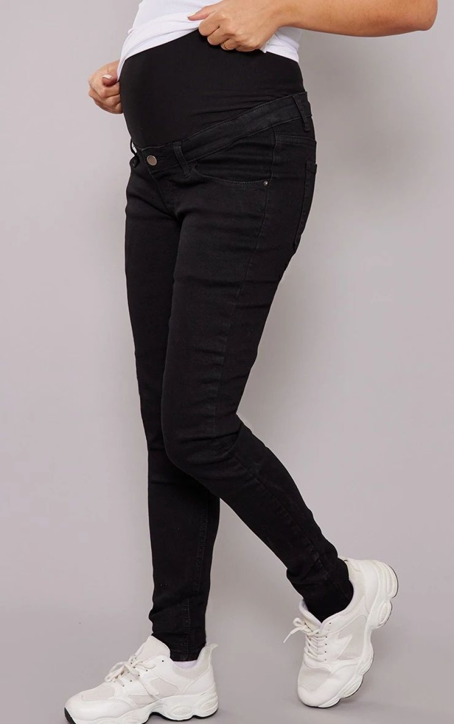 Black Jeans * | Maternity True Black Skinny Jeans