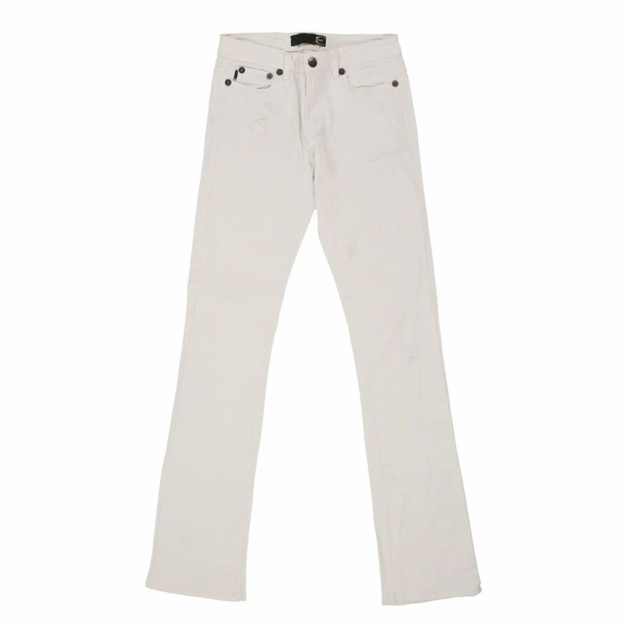 Vintage Jeans * | Vintage Cavalli Jeans 26W Uk 4 White Cotton