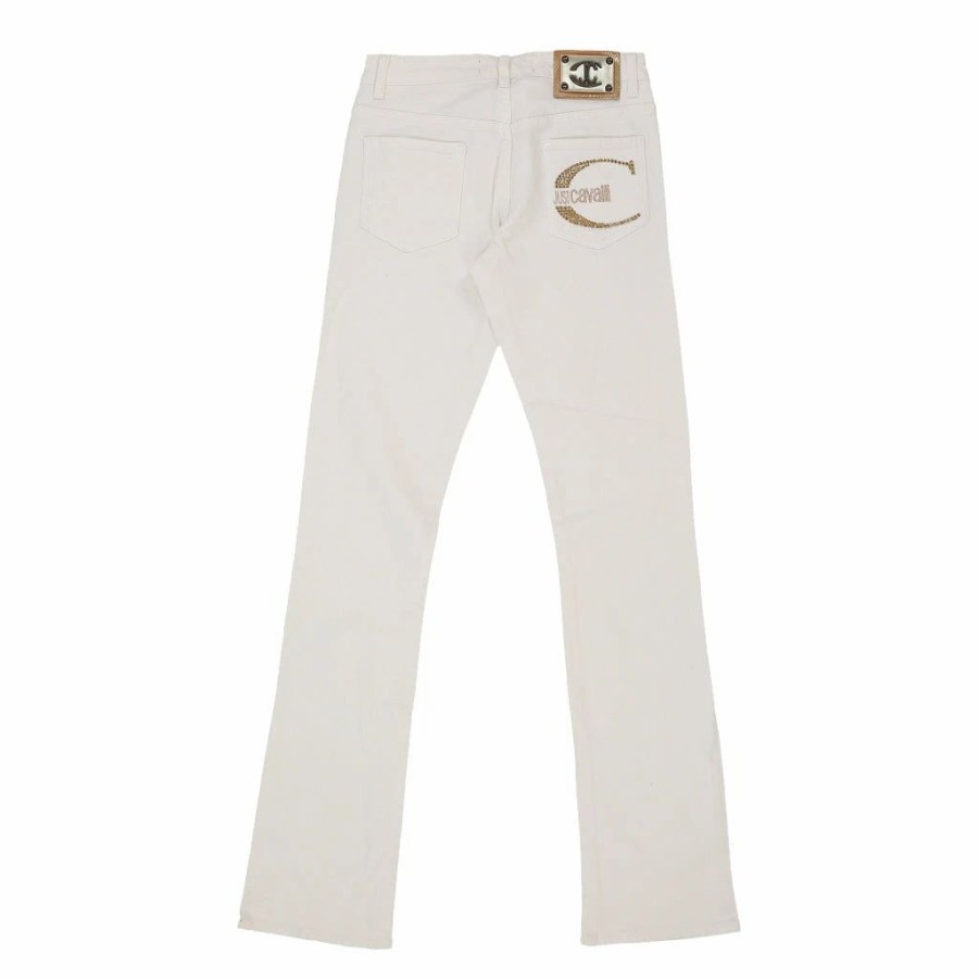 Vintage Jeans * | Vintage Cavalli Jeans 26W Uk 4 White Cotton