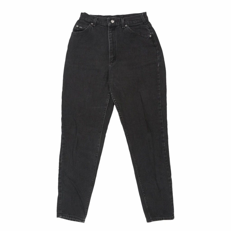 Vintage Jeans * | Vintage Lee Jeans 28W Uk 10 Black Cotton