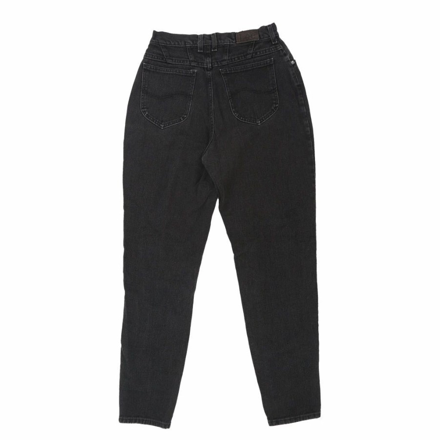 Vintage Jeans * | Vintage Lee Jeans 28W Uk 10 Black Cotton