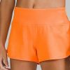 Apparel * | Lululemon Women'S Speed Up Mid-Rise Lined Short 4 (Orange Soda)