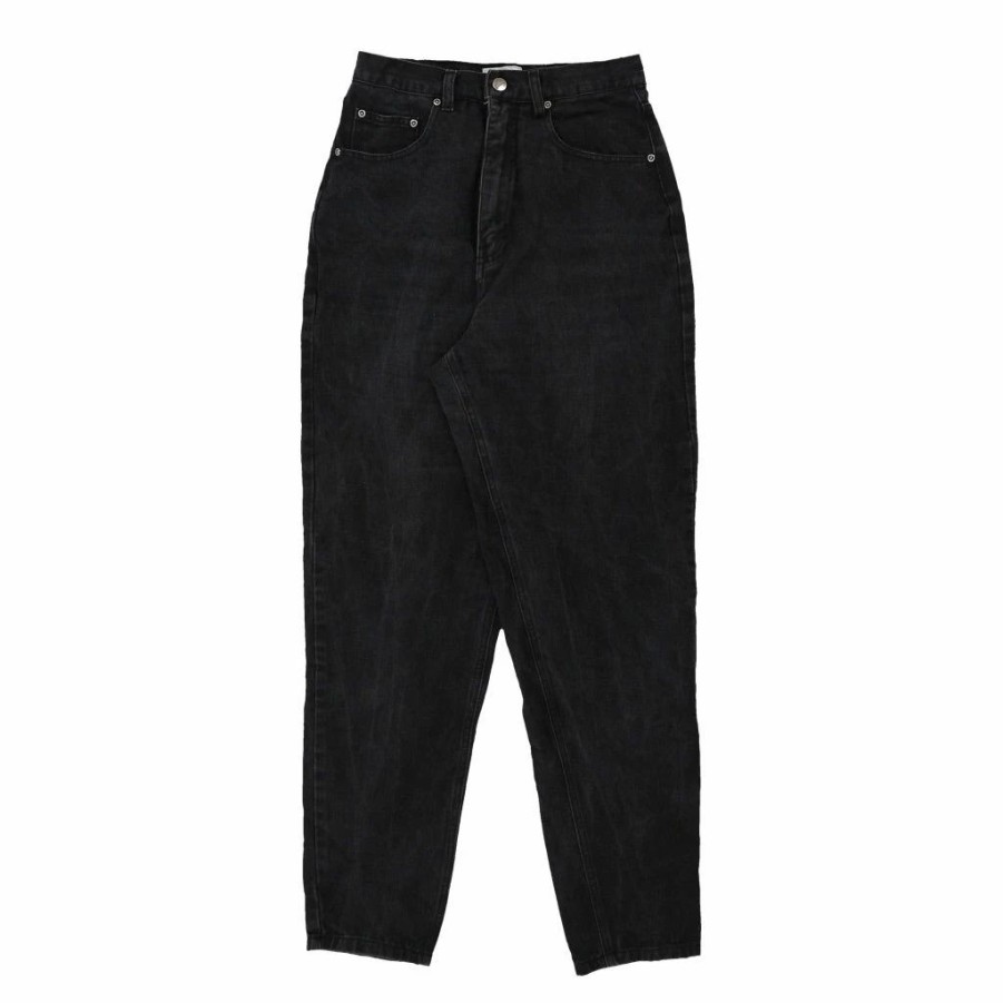 Vintage Jeans * | Vintage Basic Editions Jeans 27W Uk 10 Black Cotton