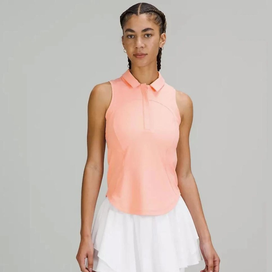 Apparel * | Lululemon Sleeveless Golf Polo (Pink)