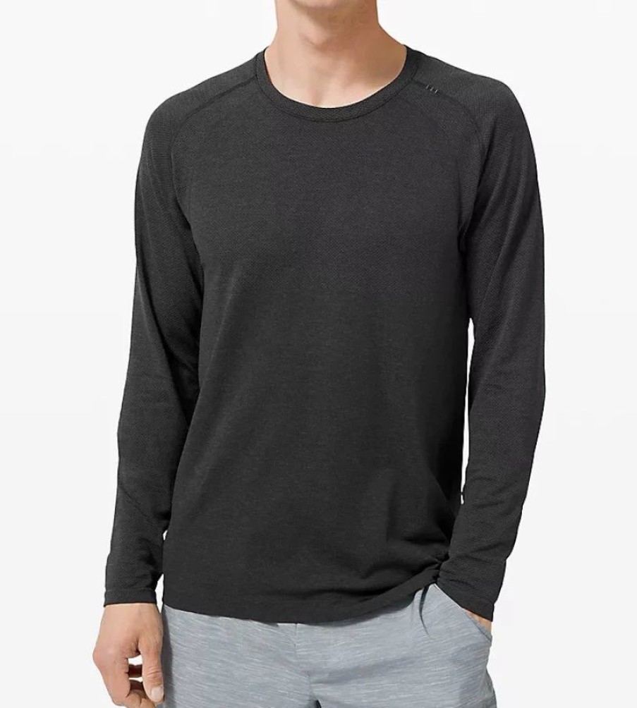 Apparel * | Lululemon Men'S Metal Vent Tech Long Sleeve 2.0 (Deep Coal/Black)