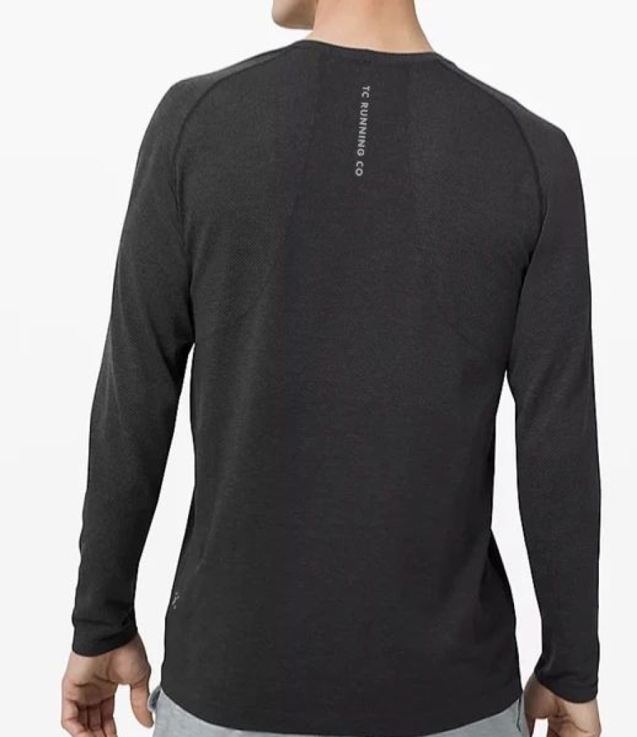 Apparel * | Lululemon Men'S Metal Vent Tech Long Sleeve 2.0 (Deep Coal/Black)