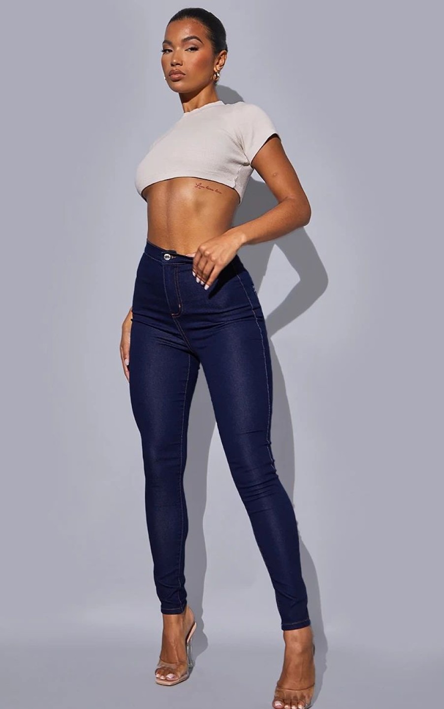 Skinny Jeans * | Indigo Basic Skinny Disco Fit Jeans