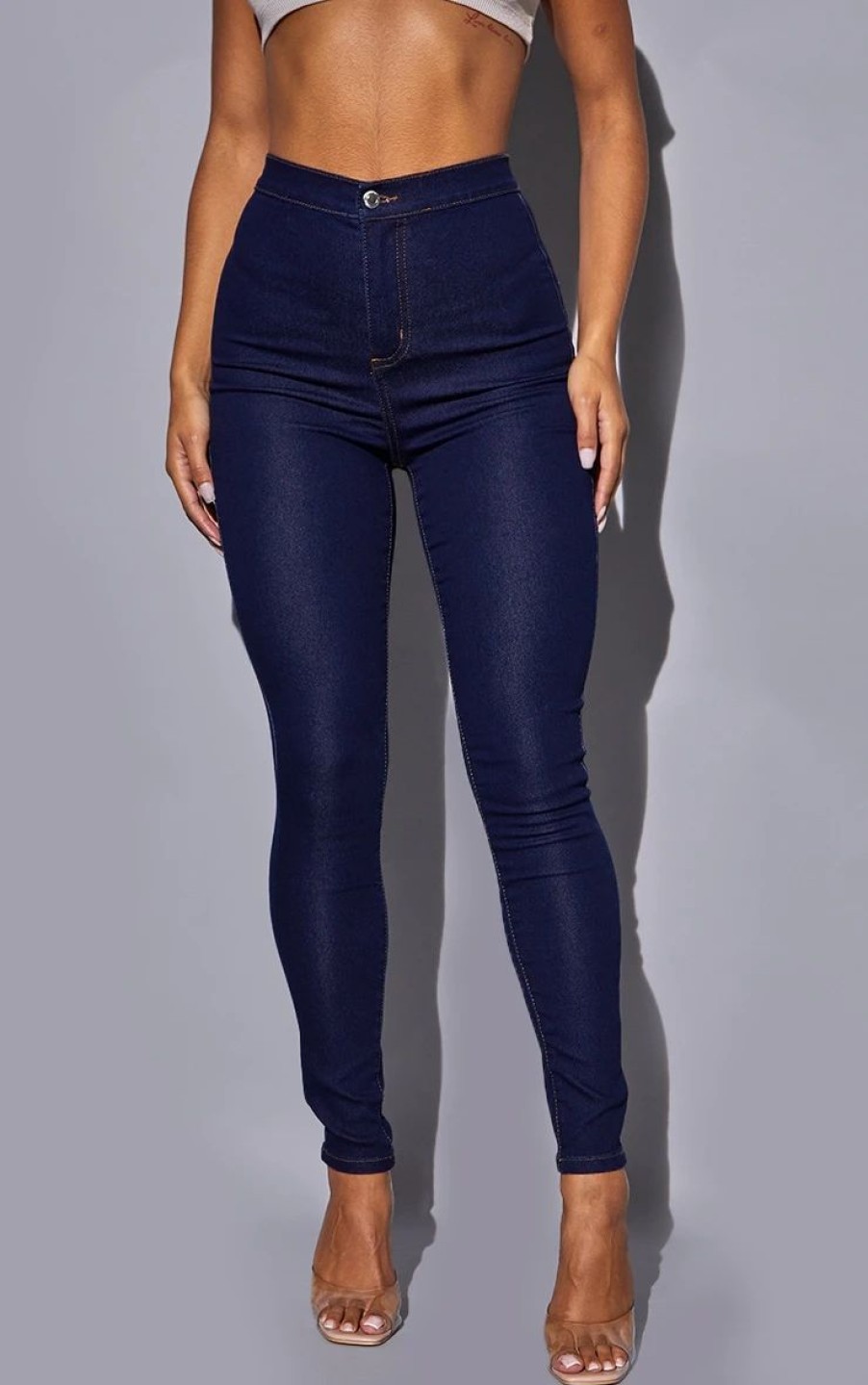 Skinny Jeans * | Indigo Basic Skinny Disco Fit Jeans