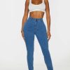 Skinny Jeans * | Shape Mid Blue Wash Disco Skinny Jeans